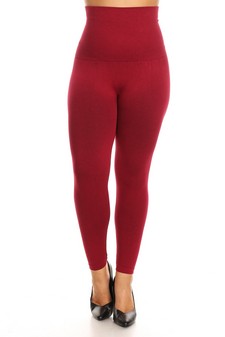 Plus Size Compression Tights with French Terry Lining style 2