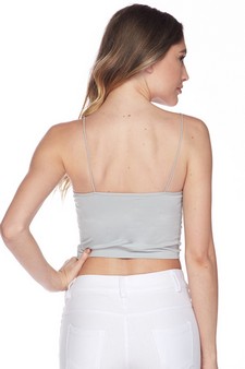 Lady's Seamless Skinny Strap Cropped Cami style 4