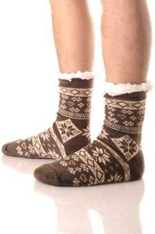 Men's Non-slip Soft Premium Thermal Double Layer Crew Socks style 2