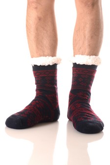 Men's Non-slip Soft Premium Thermal Double Layer Crew Socks style 6