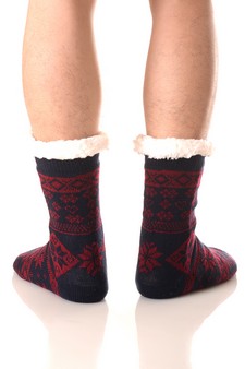 Men's Non-slip Soft Premium Thermal Double Layer Crew Socks style 8