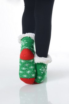 Kid's Non-slip Santa And Christmas Tree Pattern Slipper Socks style 6