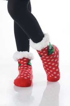 Kid's Non-slip Santa And Christmas Tree Pattern Slipper Socks style 7