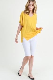 Women's Short Sleeve V-Neck Oversized Top style 7