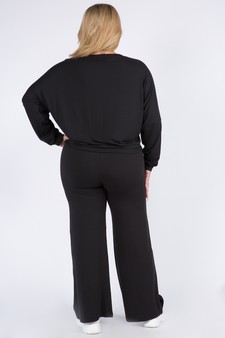 Women's Long Sleeve Top and Lounge Pants Set style 3
