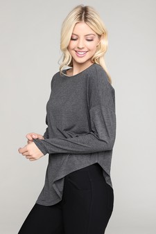 Women’s Long Sleeve Athleisure Top with Side Tie Detail style 2