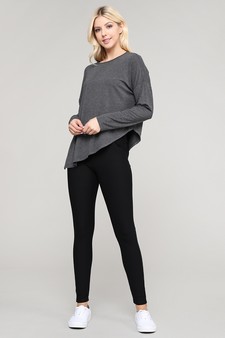 Women’s Long Sleeve Athleisure Top with Side Tie Detail style 4