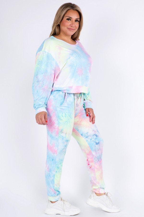 tie dye jogger set plus size