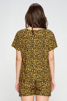 Women's Vivid Leopard Print Loungewear Set style 3