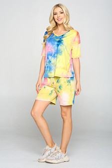 Women's Tie Dye Print Loungewear Set style 2