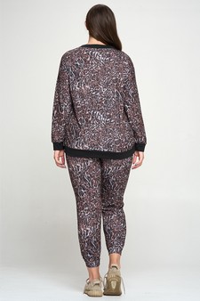 Women's Cheetah Print Loungewear Set style 3