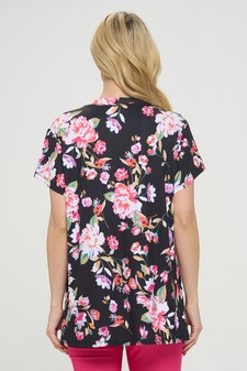 Women’s Short Sleeve Floral Printed Top style 3