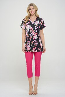 Women’s Short Sleeve Floral Printed Top style 6