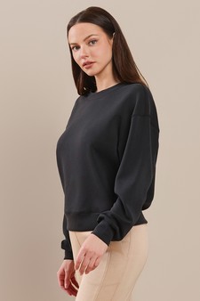 Women's Sofie Soft Modal Cropped Crew Top style 2