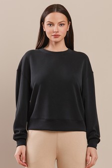 Women's Sofie Soft Modal Cropped Crew Top style 4