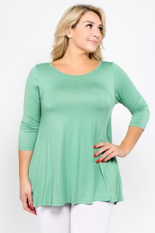 Women's 3/4 Sleeve Tunic with Hidden Pockets style 2