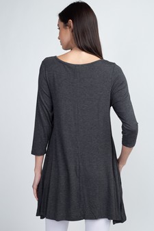 Women's 3/4 Sleeve Tunic with Hidden Pockets style 5