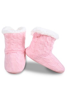Kids Cable Knit Slipper Boots style 2
