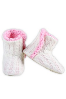 Women's Cable Knit Faux Sherpa Lined Slippers style 7