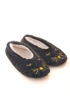 Women's Kitty Face Faux Sherpa Lined Slippers style 4
