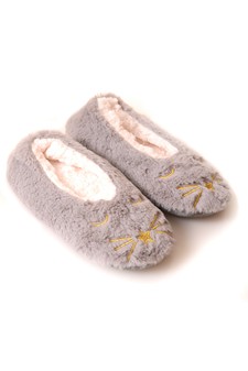 Women's Kitty Face Faux Sherpa Lined Slippers style 6