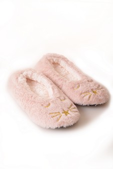 Women's Kitty Face Faux Sherpa Lined Slippers style 7