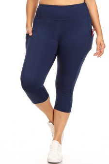 Women's High Rise 5-Pocket Activewear Capri Leggings (XL only) style 2