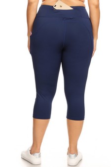 Women's High Rise 5-Pocket Activewear Capri Leggings (XL only) style 3