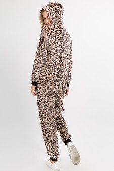 Plush Leopard Animal Onesie Pajama Costume - (6pcs S/M only) style 4