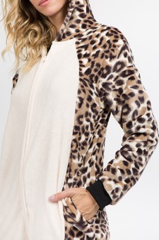 Plush Leopard Animal Onesie Pajama Costume - (6pcs S/M only) style 5