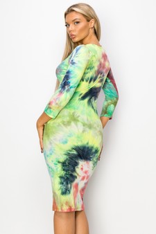 Women's All Good Vibes Mid Sleeve Dress style 3