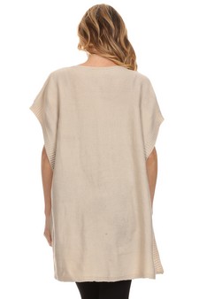 Women's Pullover Poncho with Pockets style 4