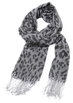 PASHMINA SCARF WITH LEOPARD PRINT WATER MARK DESIGN style 2