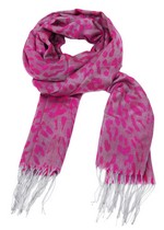 PASHMINA SCARF WITH LEOPARD PRINT WATER MARK DESIGN style 3