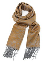 PASHMINA SCARF WITH LEOPARD PRINT WATER MARK DESIGN style 5