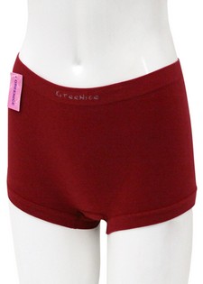 Lady's Seamless Solid Color Cotton Boy Short Underwear style 4