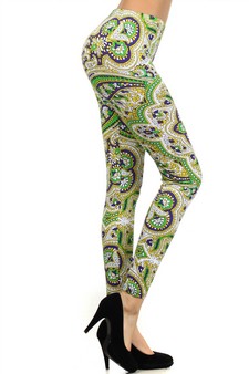Lady's STELLA ELYSE Art Stained Glass Printed Legging