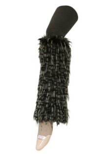 LADY'S LEOPARD PRINT FURRY LEG WARMER style 2