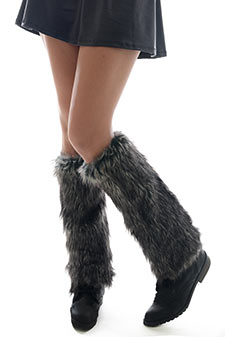 FURRY LEG WARMER WITH CONTRASTING HIGHLIGHTS style 2