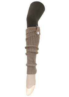 BUTTON TAB CLEAR RHINESTONE KNIT LEG WARMERS style 9