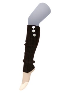 DECORATIVE NICKEL BUTTON KNIT LEG WARMERS style 2