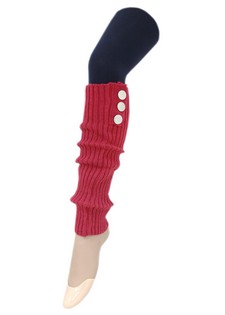 DECORATIVE NICKEL BUTTON KNIT LEG WARMERS style 5
