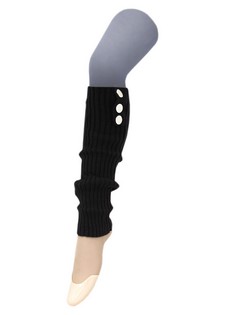 DECORATIVE NICKEL BUTTON KNIT LEG WARMERS style 7