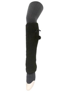 KNITTED CHAINS LEGWARMERS WITH BALL TASSELS style 4