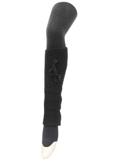 KNITTED CHAINS LEGWARMERS WITH BALL TASSELS style 5