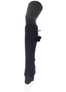 KNITTED CHAINS LEGWARMERS WITH BALL TASSELS style 6
