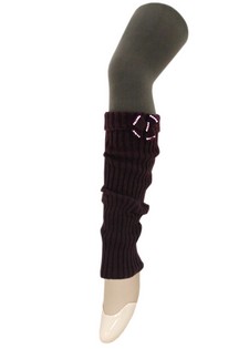 KNITTED LEGWARMERS WITH EMBELLISHED BOWS style 3