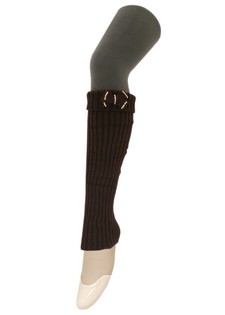 KNITTED LEGWARMERS WITH EMBELLISHED BOWS style 5