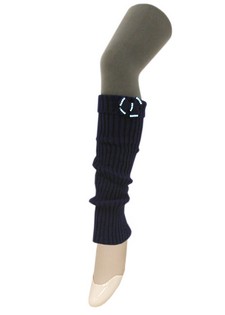KNITTED LEGWARMERS WITH EMBELLISHED BOWS style 6