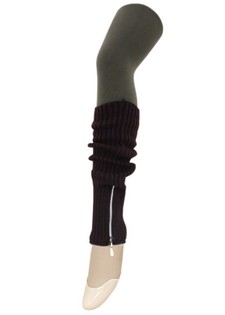 ZIPPER DETAIL KNIT LEGWARMERS style 7